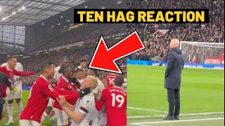 Ten Hag reaction to Casemiro red card vs Crystal Palace