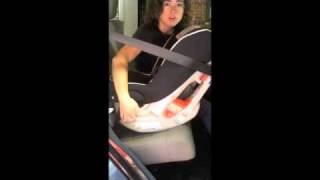 How To Install a Rear-facing Combi Coccoro with the Seat Belt - TheCarSeatLady.com