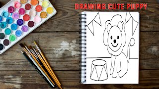 HOW TO DRAW A PUPPY DOG - The EASIEST Way EVER! #howtodraw