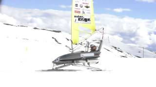 Sneak Peak of Polar Challenge Snow Sailer sailing on snow