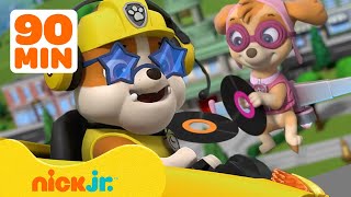 Rubble & PAW Patrol Pups Are On the Double! w/ Skye, Chase & Zuma | 90 Minute Compilation | Nick Jr.