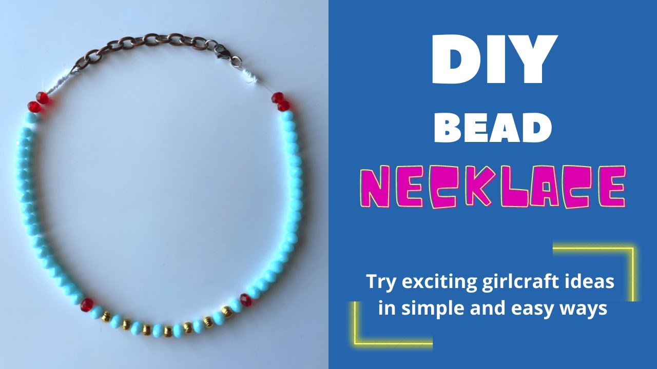 How To Make Bead Necklace At Home Diy Craftoona Youtube