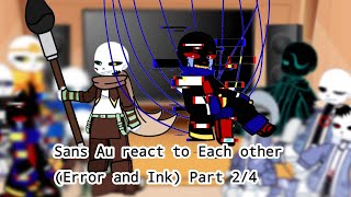 Canon? Sans Au react to Each other (Error and Ink) Part  2/4