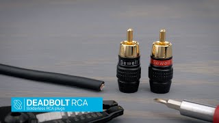 How to make an RCA interconnect cable with Deadbolt RCA solderless Plugs