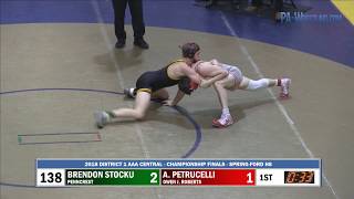 2018-02-24 138 lbs Brendon Stocku (Penncrest) vs Antonio Petrucelli (Owen J. Roberts)