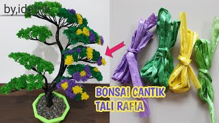 CREATIVE IDEAS FROM RAFIA ROPE || HOW TO MAKE AN ORNAMENTAL BONSAI PLANT || RAFFIA ROPE HANDICRAFTS