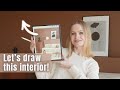 Interior Design Sketching on iPad - Tutorial