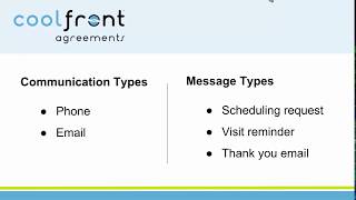 Communication Settings in Coolfront Agreements