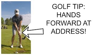 GOLF: Forward Press: How to Start Your Golf Swing!