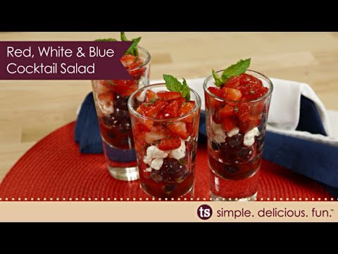 Red White & Blue Cocktail Salads Red White & Blue Cocktail Salads