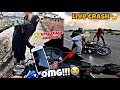 OMG!!!😭 Live Crash wheelie karte waqt 😰 Girl Reaction | Loss 😓 #explore #viral #motovlog