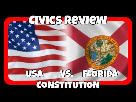 Which statement identifies a basic similarity between the US and Florida Constitutions?