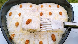 Semolina Cake | Basbousa Cake | How To Make Basbousa With Coconut by cooking with Salva