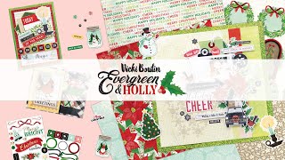 Evergreen \u0026 Holly by Vicki Boutin | New Paper Collection