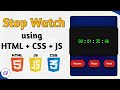 Build Stop Watch using HTML CSS and JavaScript | codeitwise