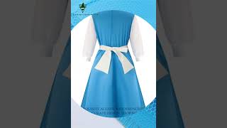 Princess Belle Maid Dress Children Cosplay Costume Beauty and Beast Blue Halloween Party  #Takerlama