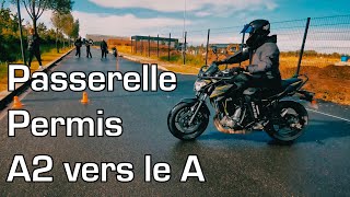 Passerelle permis moto A2 vers A !!