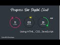 Amazing Working Digital Clock using Html CSS SVG & JavaScript