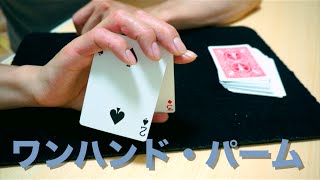 トランプテクニック「ワンハンド・パーム」やり方 種明かし 解説付き Card Magic.