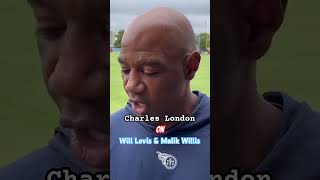 #Titans QB Coach Charles London on Will Levis and Malik Willis heading into preseason action. #nfl