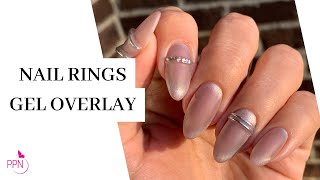 How To Aesthetic Magnetic Ring Gel Nail Overlay On Natural Nails