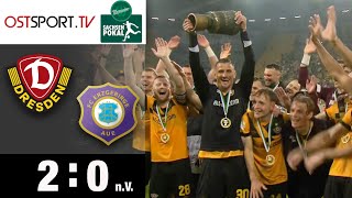 Rekordkulisse! Dynamo holt gegen Rivale Aue den Sachsenpokal: Dresden - Erzg. Aue | Sachsenpokal
