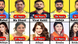 Age of Indian cricket player and their wife 2023 || of indian cricket player and their wife 2023