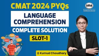 CMAT PYQs | CMAT 2024 Language Comprehension PYQs - Slot 1 | Kumud Choudhary