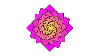 Simple Python Turtle Graphic and Code: Overlapping Squares
