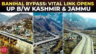 J\u0026K: Drone shots capture Banihal Bypass completion; 4-lane road to open in 15 days