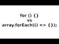 Why use a forEach instead of a for loop?