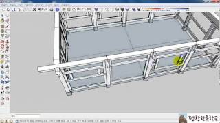 한옥학교ㅣ스케치업강좌ㅣ제2편 18평 맞배집 16강 대들보