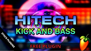 how to make hitech psytrance kick and bass in fl studio |stock plugins| #flstudio #hitech #tutorial