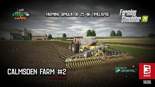 Calmsden Farm/#2/Dividing Field/Planting Crops, Doing A 65k Bale Wrapping Contract/FS25 4K Timelapse