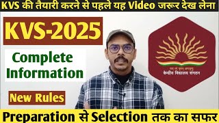 KVS Complete Information | KVS-PRT/TGT/PGT-2025 Eligibility, Age Relaxation \u0026 Syllabus  By Jay Sir