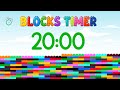 20 Minute Timer for Kids Classroom | Blocks Visual Timer 🧱