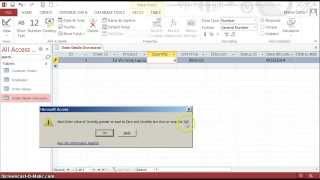 Using Validation rule : Tutorial 3c Access 2013
