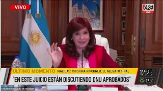 🔴 Cristina Kirchner: "A este juicio me tenían que traer de los pelos a mí" I A24