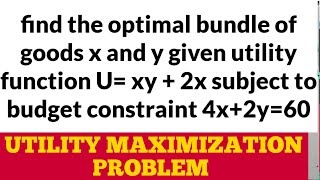 constrained optimization using Lagrange method