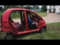 tata nano electric conversion 80km h using 2 big powerful motor