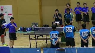 20190817TSP杯北九州オ－プン中学校新人卓球 男子団体決勝 緑ヶ丘中（中津）vs吉富中 第5ゲーム後半