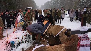 Funeral of well-known Ukrainian sniper Rostyslav \