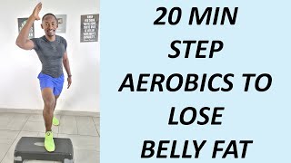 20 Minute SIMPLE Step Aerobics Workout for Losing Belly Fat