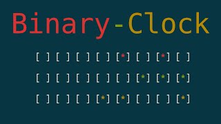 Binary-Clock, themed, colored binary clock