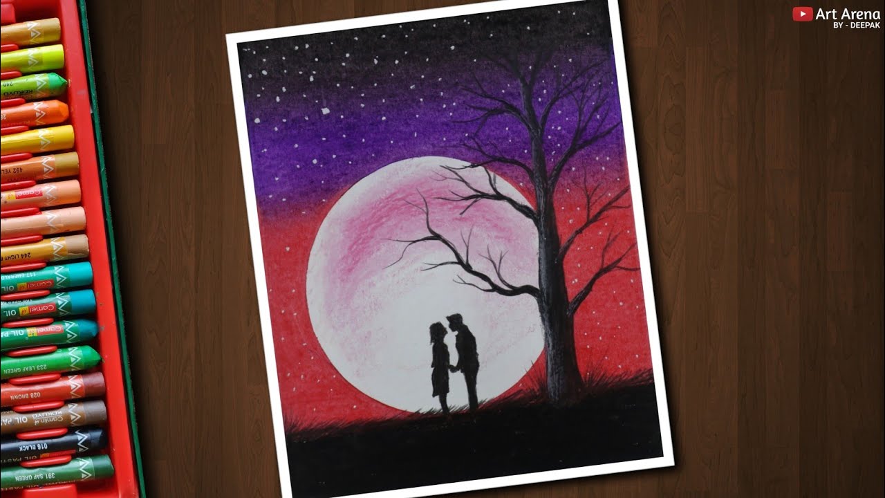 Oil Pastel Drawing Love Couple At Geoffrey Schultz Blog