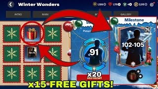 HOW TO FIND SURPRISE GIFT BOX IN WINTER WONDERS?! FREE 20x MASCHERANO AND 102-105 IN FC MOBILE 25!