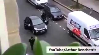 Raw footage shows gunmen in Paris attack