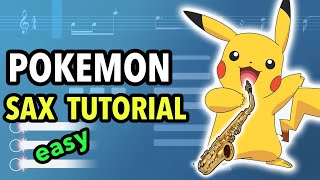 Pokemon Theme (Gotta Catch 'Em All!) Sax Tutorial | Saxplained