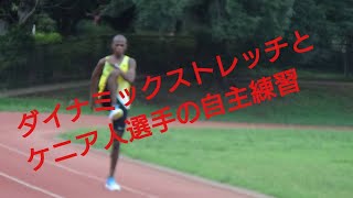 これがケニア人の自主練　ダイナミックストレッチからの1000×6