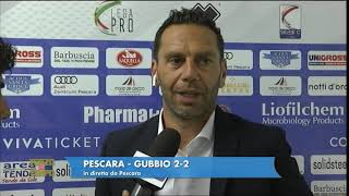 Pescara - Gubbio 2-2 Zauri: "Faccio i complimenti ai ragazzi"
